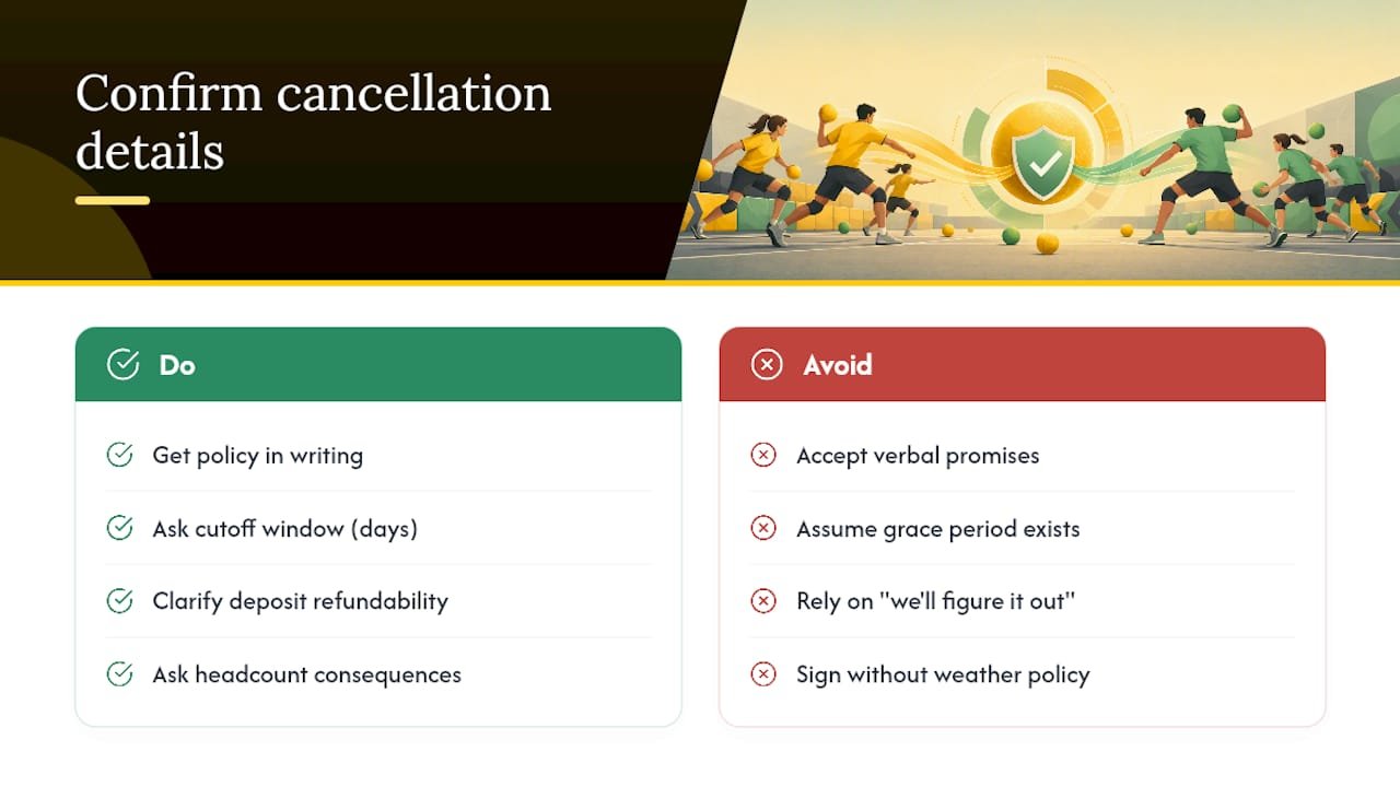 Rescheduling and Cancellation Terms to Confirm Before You Sign — overview diagram