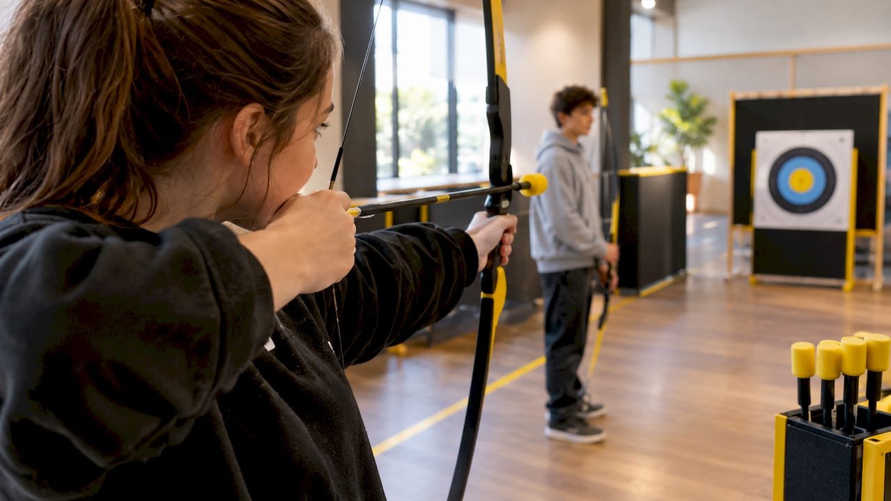 Youth participants practicing supervised target rounds
