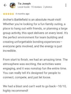 Archers Battlefield Google Review 1
