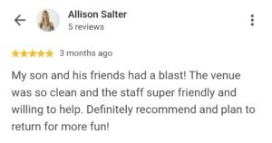 Kids Birthday Party Google Review 2