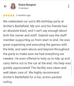 Kids Birthday Party Google Review 4