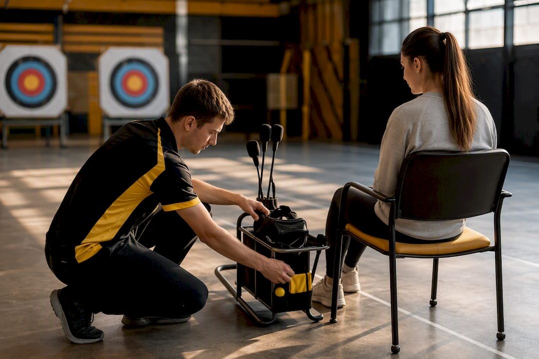 Accessible combat archery party setup