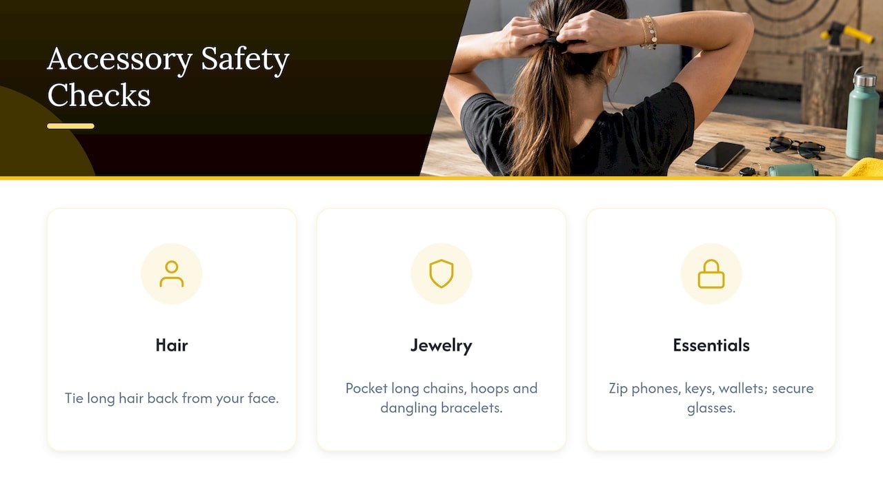 Checklist for hair jewelry and personal items